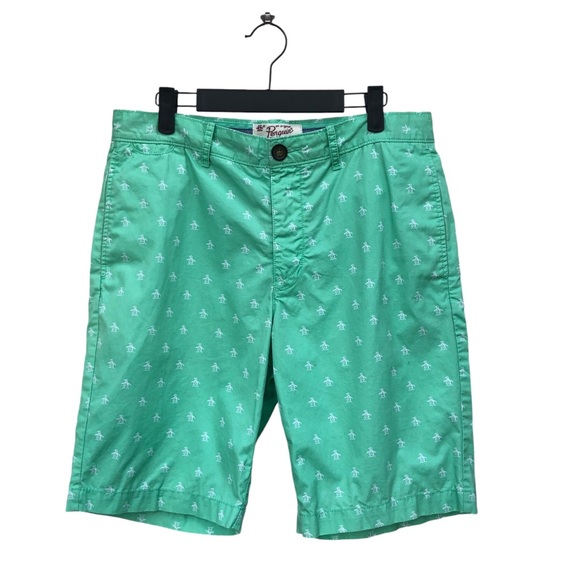 Penguin Green Men’s Shorts size 32 - Picture 3 of 7